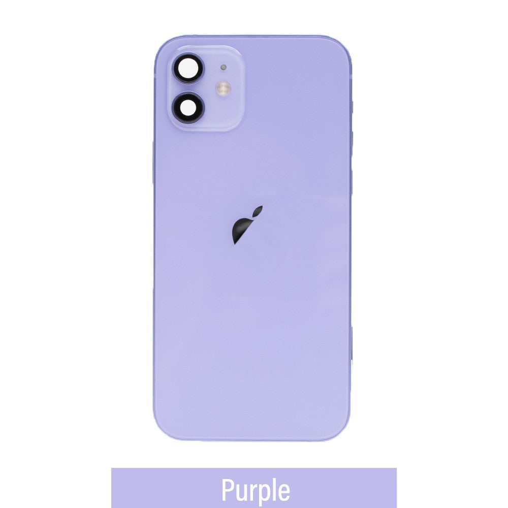Rear Housing with Full Set Parts for iPhone 12-Purple (Purple) Rear Housing with Full Set Parts for iPhone 12-Purple (Purple)